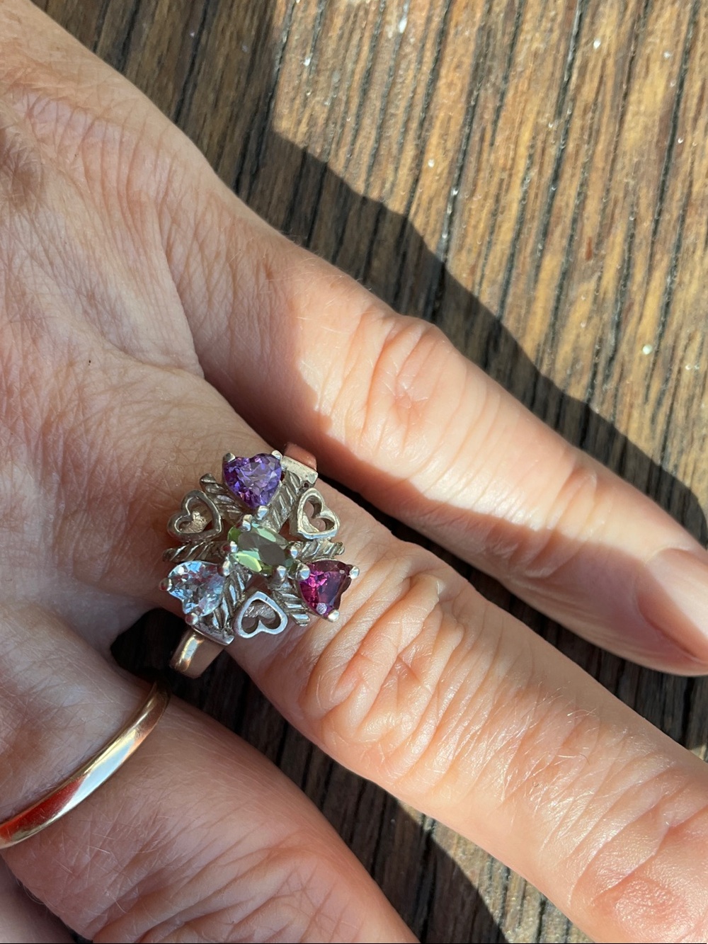 Sterling silver gemstone ring